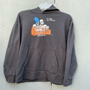 Kids Black Simpsons Couch Gag Pullover Hoodie XL/14/15 The Swoose Gray Hoodie